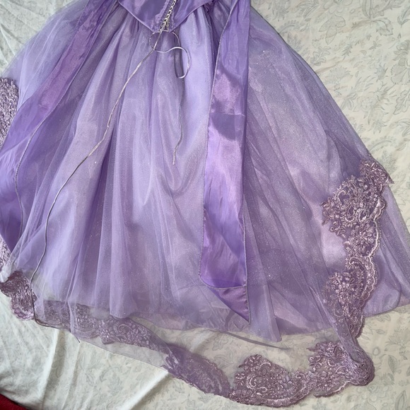 Custom princess dresses in a long sleeve and in color purple! Size 6 - Picture 15 of 16
